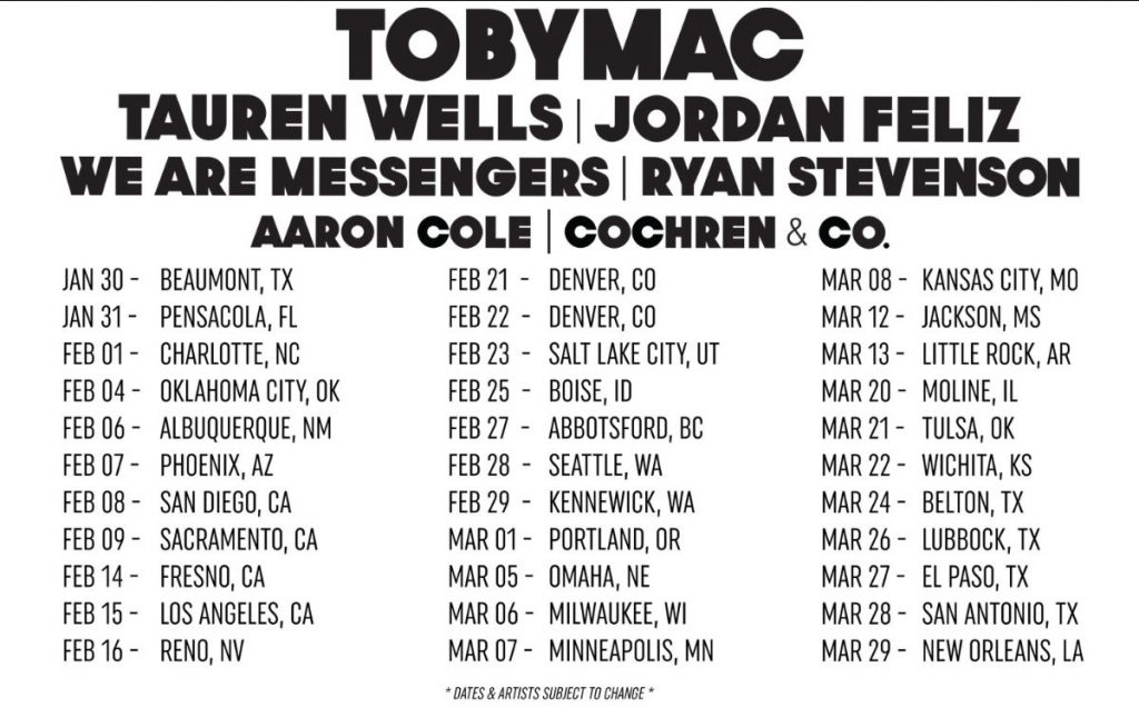 tobymac hits deep tour schedule